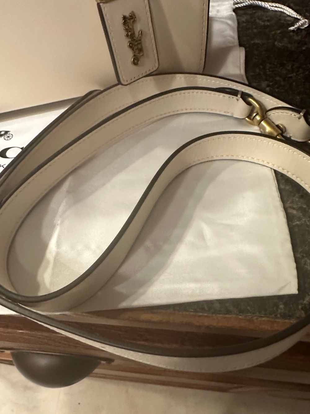 Coach Chalk Rogue Bag 26 with Gold Hardware - Picture 2 of 16